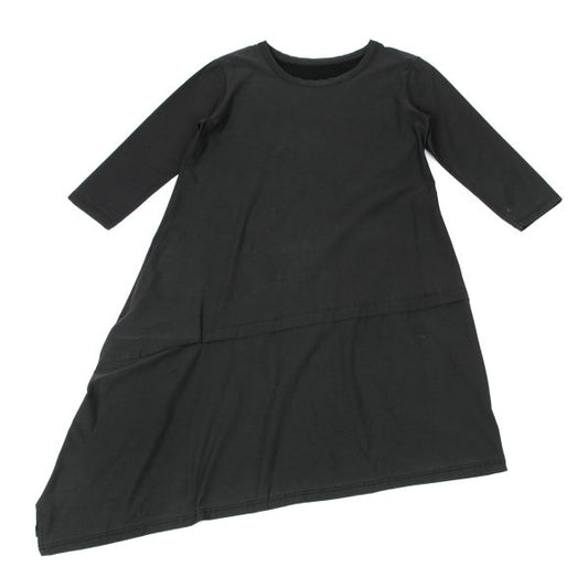 Y's Cotton Blend Hem Switch Design Stretch Dress Grey Size 2