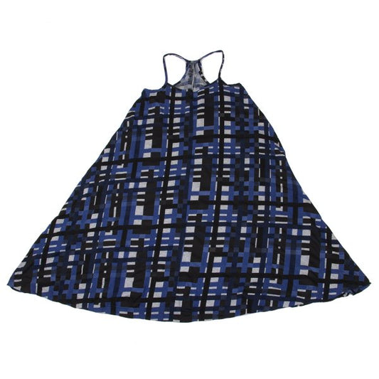 Y's Geometric Print Cotton Camisole Dress Blue Size 2