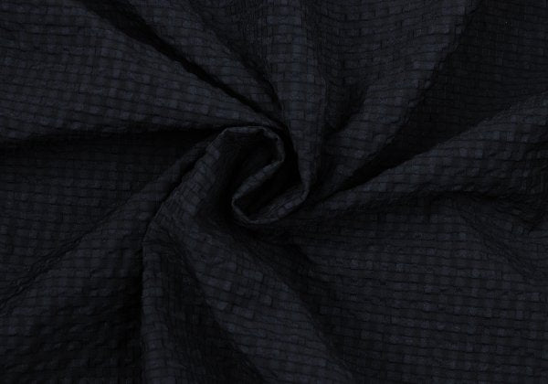 EMPORIO ARMANI Poly Seersucker Check T-Shirt Navy Size S