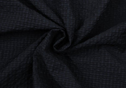 EMPORIO ARMANI Poly Seersucker Check T-Shirt Navy Size S