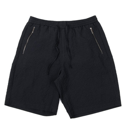 EMPORIO ARMANI Polyester Seersucker Shorts Navy Size 44