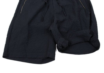 EMPORIO ARMANI Polyester Seersucker Shorts Navy Size 44