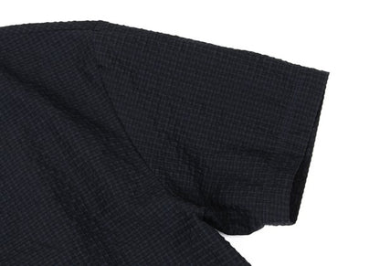 EMPORIO ARMANI Poly Seersucker Check Pants Navy Size S