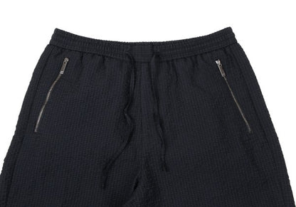EMPORIO ARMANI Poly Seersucker Check Pants Navy Size S