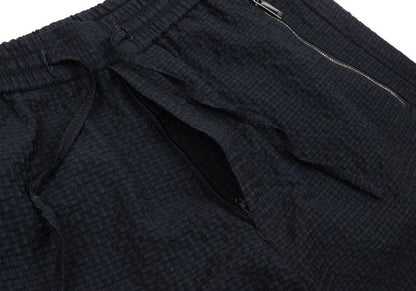 EMPORIO ARMANI Poly Seersucker Check Pants Navy Size S