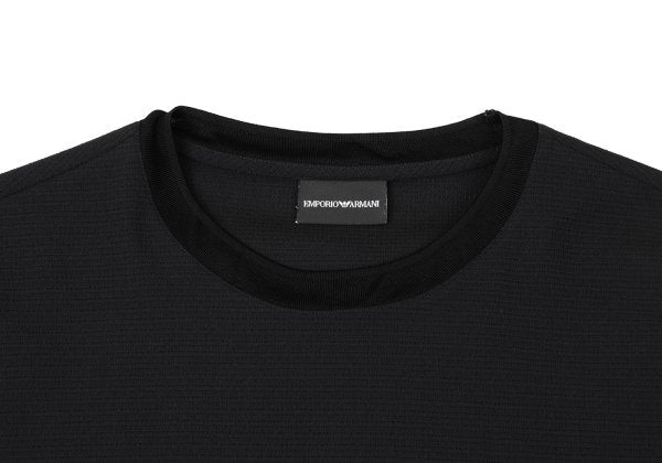 EMPORIO ARMANI Eagle Patch Seersucker T-Shirt Black Size S