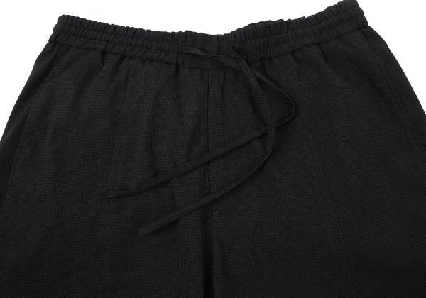 EMPORIO ARMANI Polyester Seersucker Shorts Black Size 44
