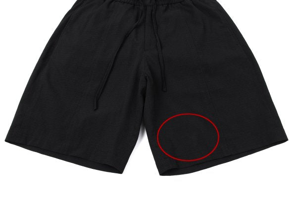 EMPORIO ARMANI Polyester Seersucker Shorts Black Size 44