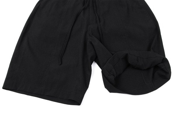 EMPORIO ARMANI Polyester Seersucker Shorts Black Size 44