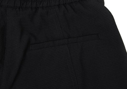 EMPORIO ARMANI Polyester Seersucker Shorts Black Size 44
