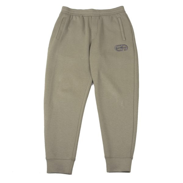 EMPORIO ARMANI Logo Embroidered Track Joggers Greige Size XS