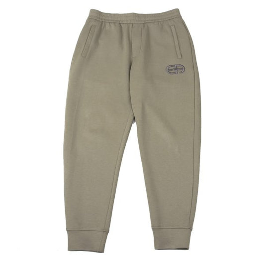 EMPORIO ARMANI Logo Embroidered Track Joggers Greige Size XS