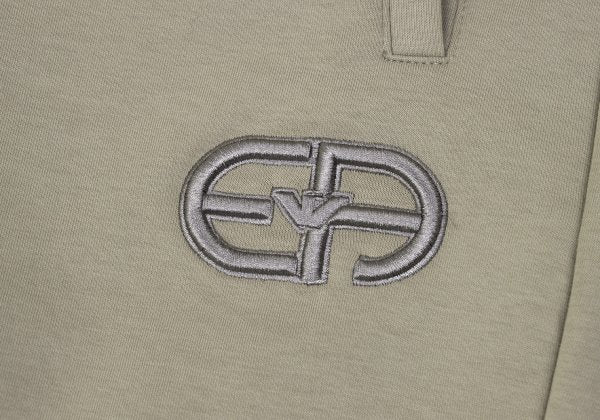 EMPORIO ARMANI Logo Embroidered Track Joggers Greige Size XS