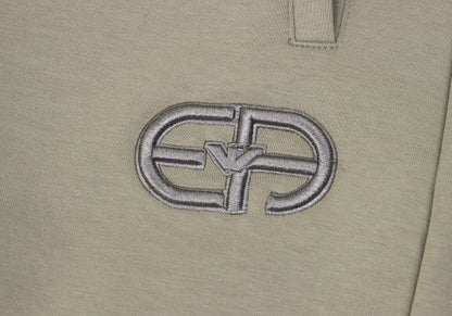 EMPORIO ARMANI Logo Embroidered Track Joggers Greige Size XS