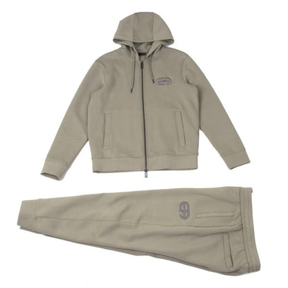 EMPORIO ARMANI Logo Embroidered Track Joggers Greige Size XS