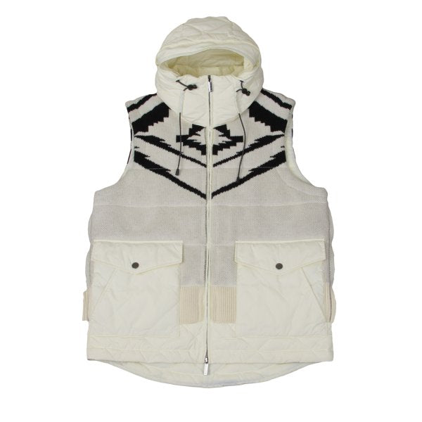 EMPORIO ARMANI Quilted Down Vest Off-Black Size 44