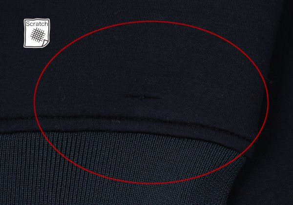 EMPORIO ARMANI Line Check Print Pullover Hoodie Navy Size S