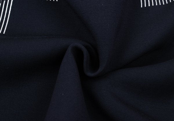 EMPORIO ARMANI Line Check Print Pullover Hoodie Navy Size S