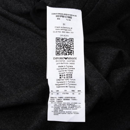 EMPORIO ARMANI Cashmere Blend Wool Easy Pants Gray Size 44