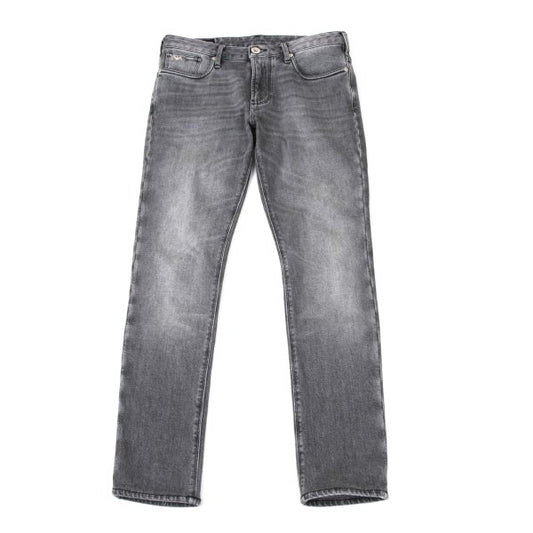 EMPORIO ARMANI Eagle Washed Skinny Jeans Gray Size 29