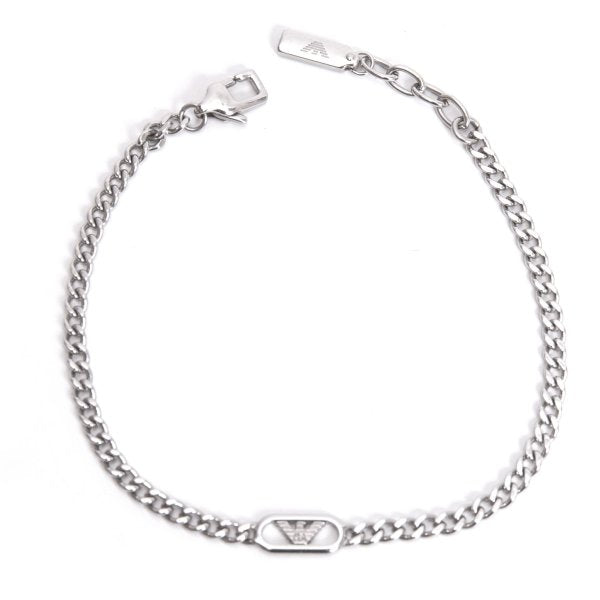 EMPORIO ARMANI Steel Chain Bracelet Silver