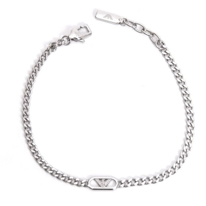 EMPORIO ARMANI Steel Chain Bracelet Silver