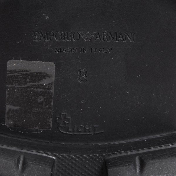 EMPORIO ARMANI 3D Velour Short Gray Black Boots Size 8 (28cm)
