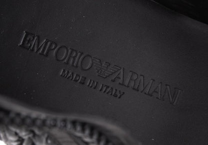 EMPORIO ARMANI 3D Velour Short Gray Black Boots Size 8 (28cm)