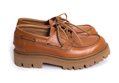 EMPORIO ARMANI Command Sole Slip-Ons Brown Size 7 (26cm)