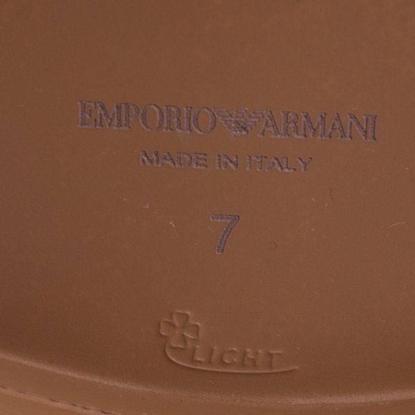 EMPORIO ARMANI Command Sole Slip-Ons Brown Size 7 (26cm)