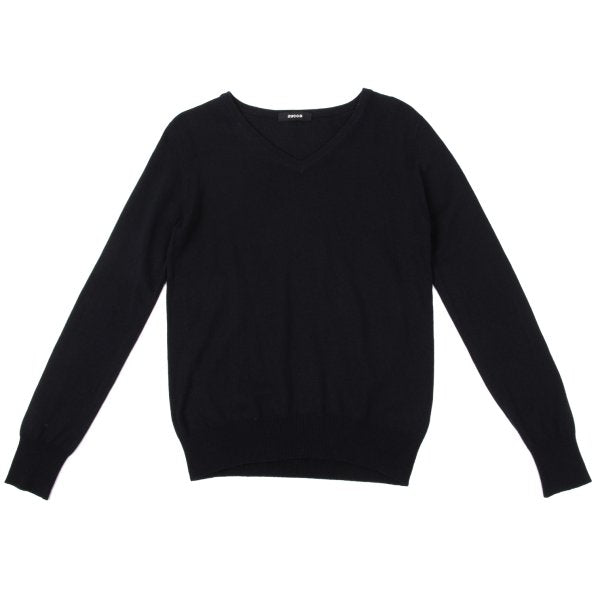 ZUCCA Cashmere Blend V-Neck Sweater Navy Size M