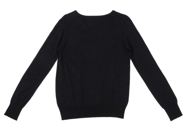 ZUCCA Cashmere Blend V-Neck Sweater Navy Size M