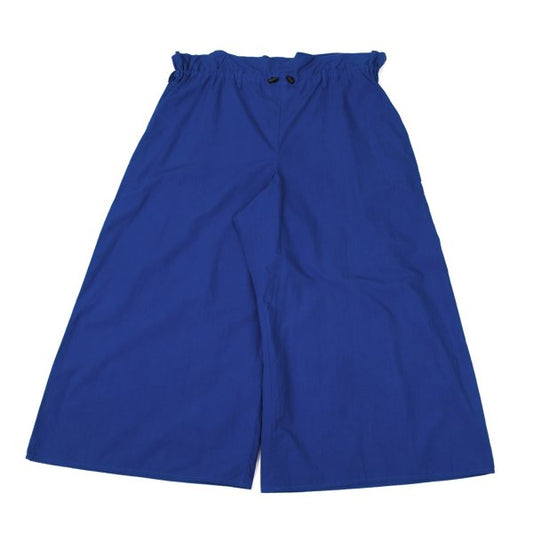 zucca Garment Dyed Cotton Gathered Waist Pants Blue Size M