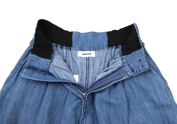 ZUCCA Waist Panel Wide Leg Denim Jeans Blue Size S