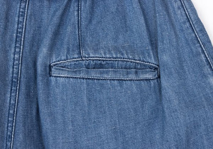 ZUCCA Waist Panel Wide Leg Denim Jeans Blue Size S