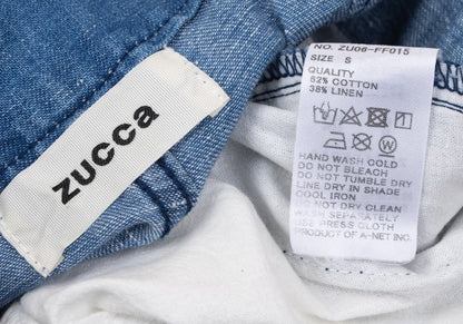 ZUCCA Waist Panel Wide Leg Denim Jeans Blue Size S