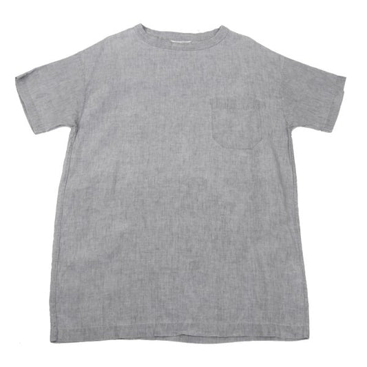 TOUJOURS Linen Tunic Dress Gray Size F