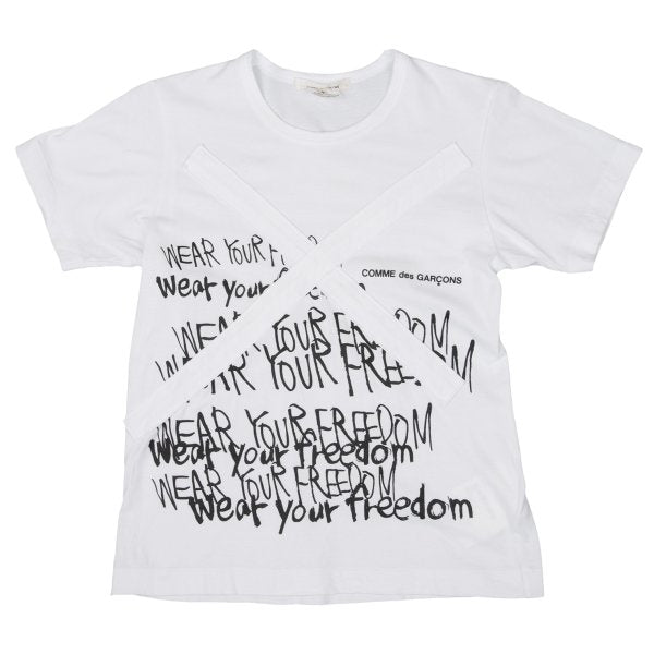 COMME des GARCONS Cross Patch T-Shirt White/Black Size S