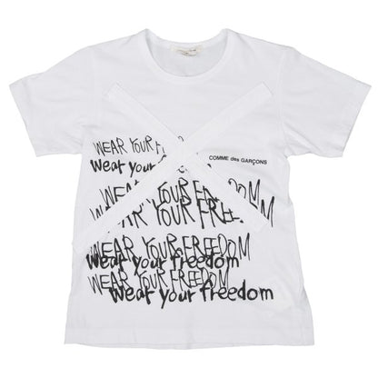 COMME des GARCONS Cross Patch T-Shirt White/Black Size S