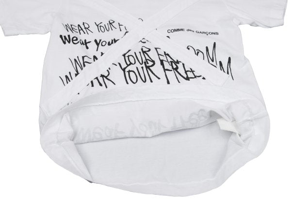 COMME des GARCONS Cross Patch T-Shirt White/Black Size S