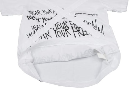 COMME des GARCONS Cross Patch T-Shirt White/Black Size S