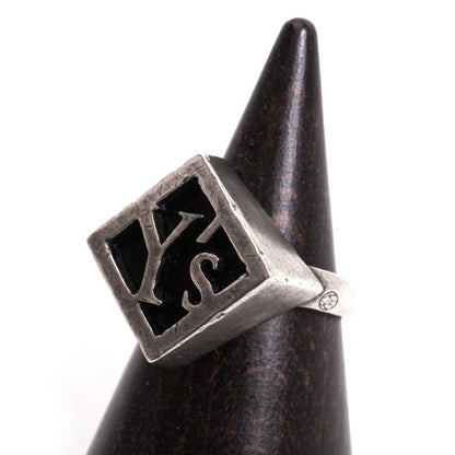 Y's Silver 925 Logo Square Ring Size JP 11