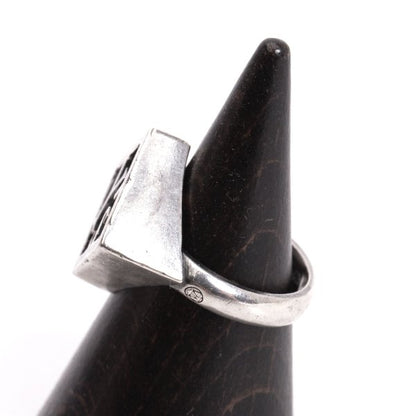 Y's Silver 925 Logo Square Ring Size JP 11