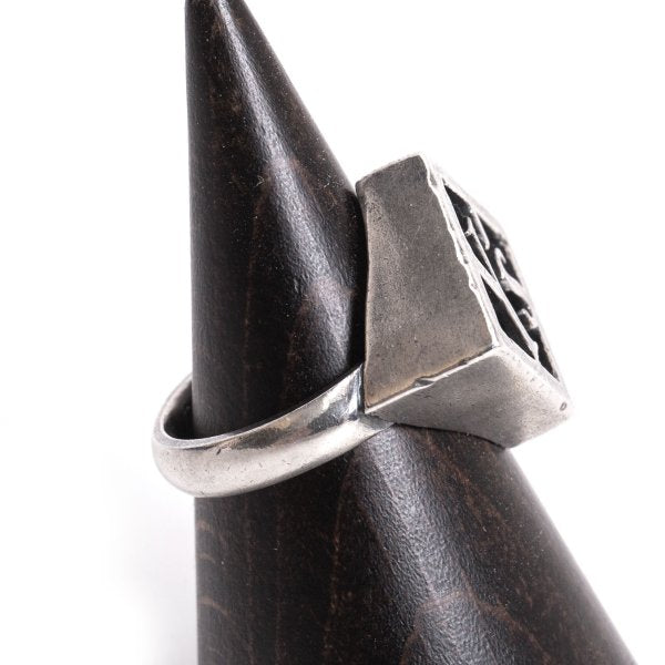 Y's Silver 925 Logo Square Ring Size JP 11