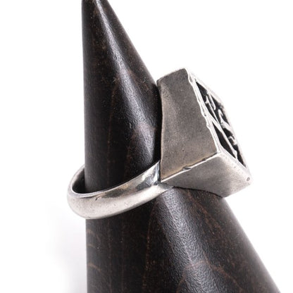 Y's Silver 925 Logo Square Ring Size JP 11