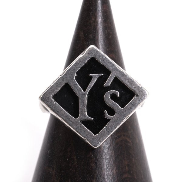 Y's Silver 925 Logo Square Ring Size JP 11