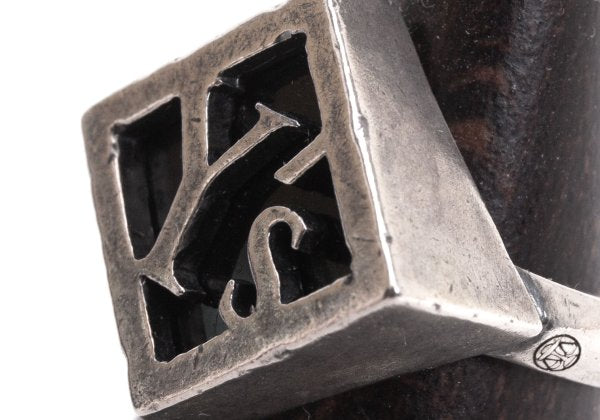 Y's Silver 925 Logo Square Ring Size JP 11