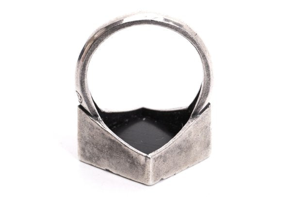 Y's Silver 925 Logo Square Ring Size JP 11