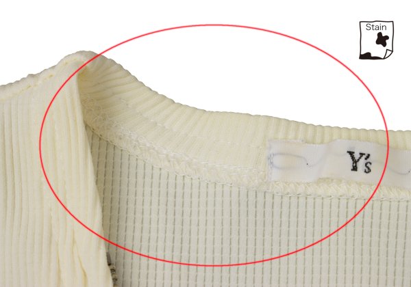 Y's Nylon Stretch Double Zip Vest Cream Size M