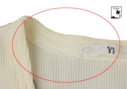 Y's Nylon Stretch Double Zip Vest Cream Size M